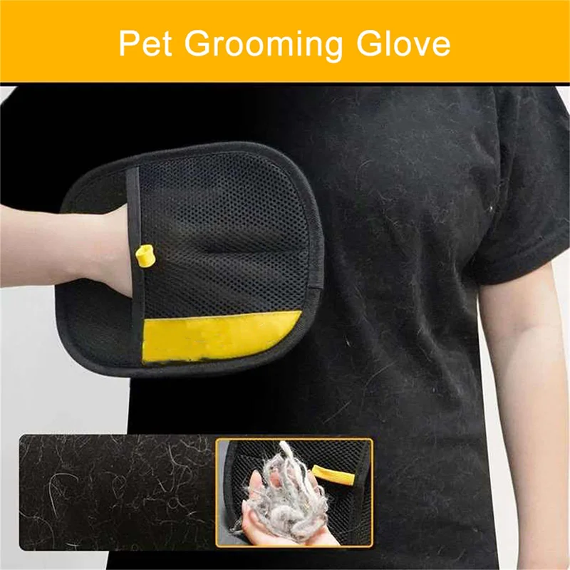 Pet Grooming Glove - Pet Electrostatic Hair Removal Gloves Cat
