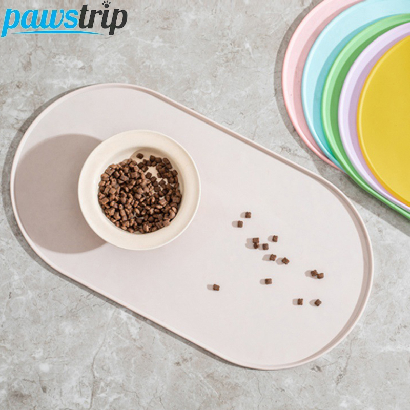 Pet Supplies Coupon - 45.5x24.5cm Oval Pet Feeding Mat Silicone